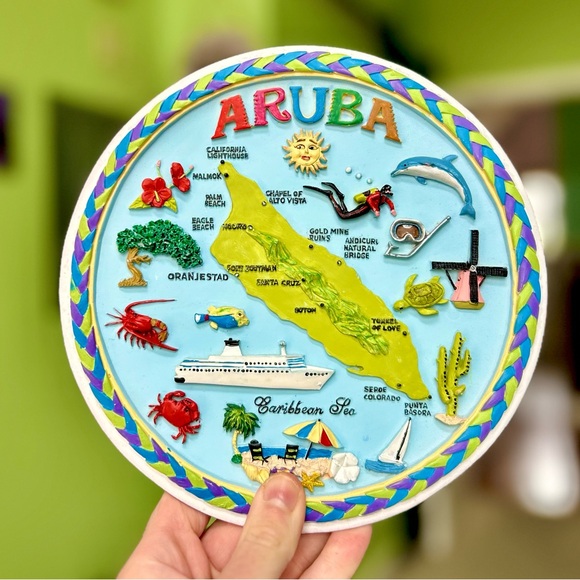 Other - Tropical Aruba 3D Featured Destination Wall Hanging Plate Art